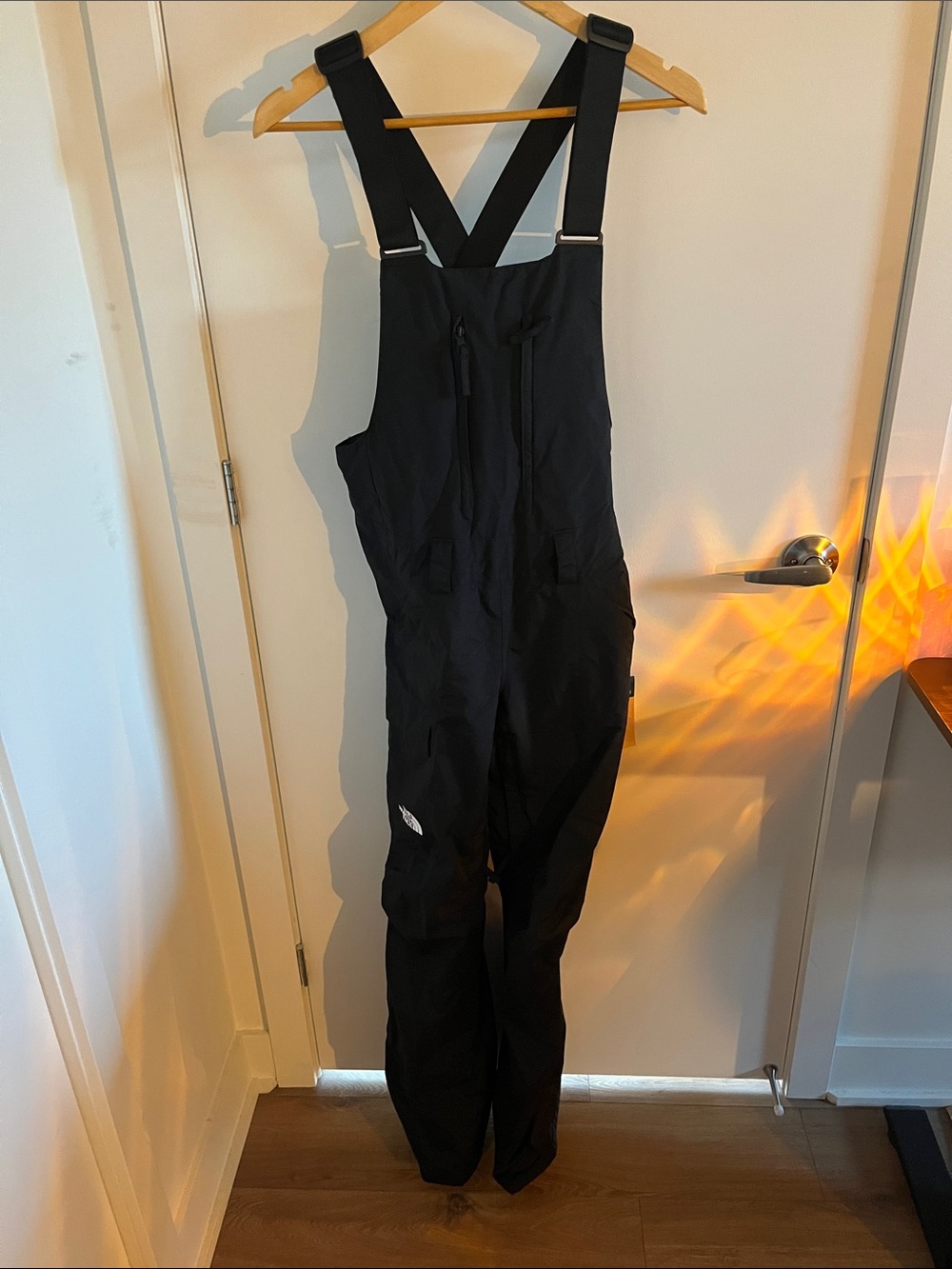 The North Face Black Insulated Snow Bibs with Adjustable Straps